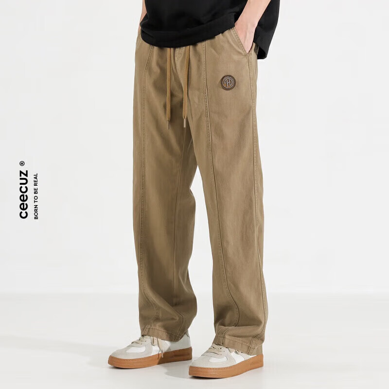 WEISSVEYRON 2024新款美式复古工装裤【90%棉+10%粘纤】 49元（需用券）
