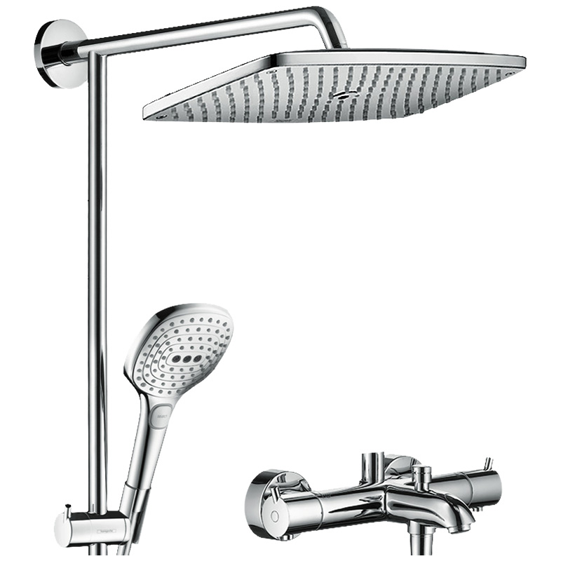 hansgrohe 汉斯格雅 飞雨系列 26777007 淋浴花洒组合 方形 2899元