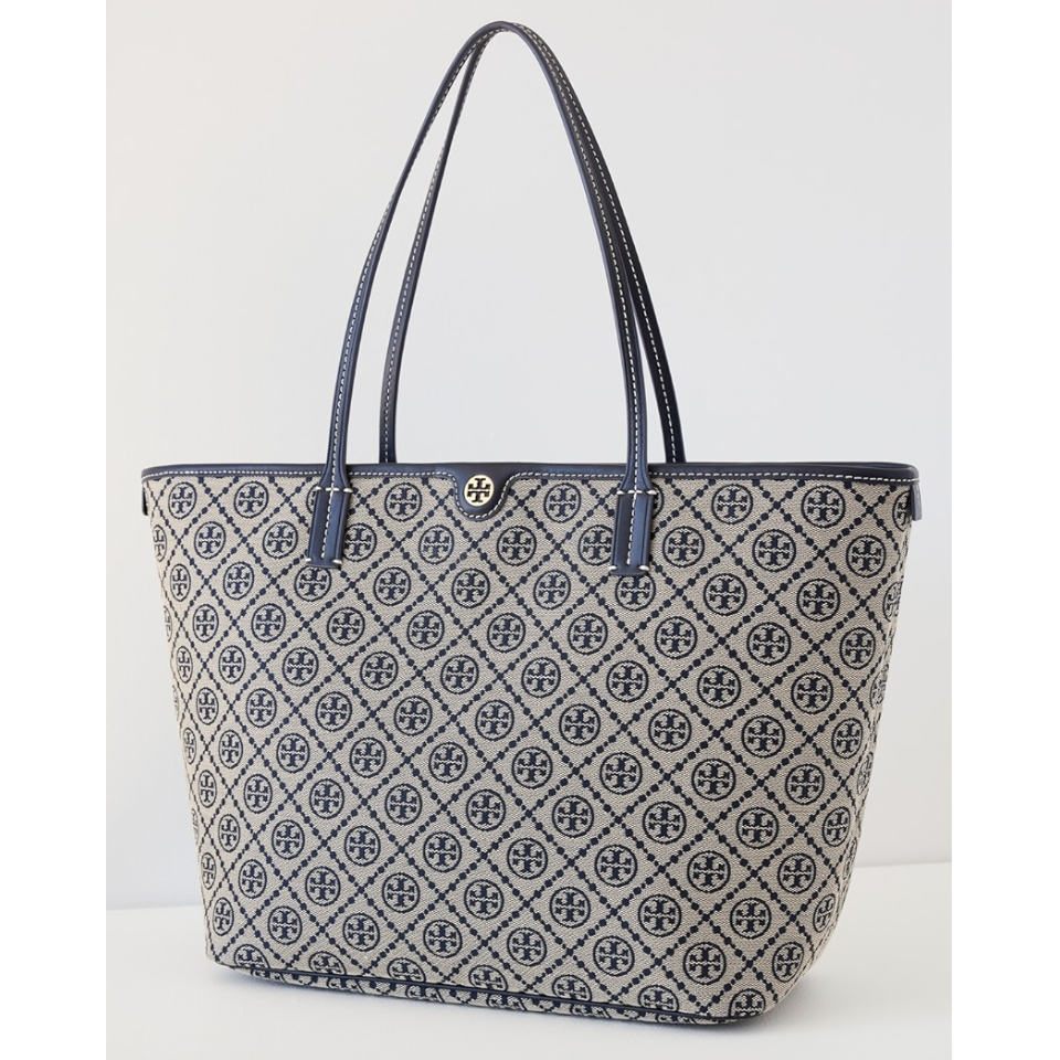 Tory Burch T Monogram 老花托特包 7.5折 $298.5（约2148.6元）