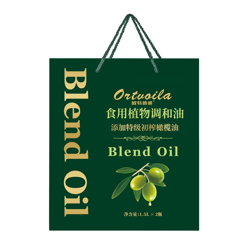 武当花 欧特薇雅含特级初榨橄榄植物调和油食用油礼盒送礼团购1.5升×2瓶 69.9元 - 线报酷