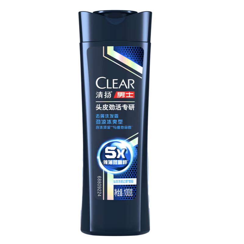 清扬（CLEAR）男士头皮劲活专研去屑洗发水100g*1 2.9元（需试用）