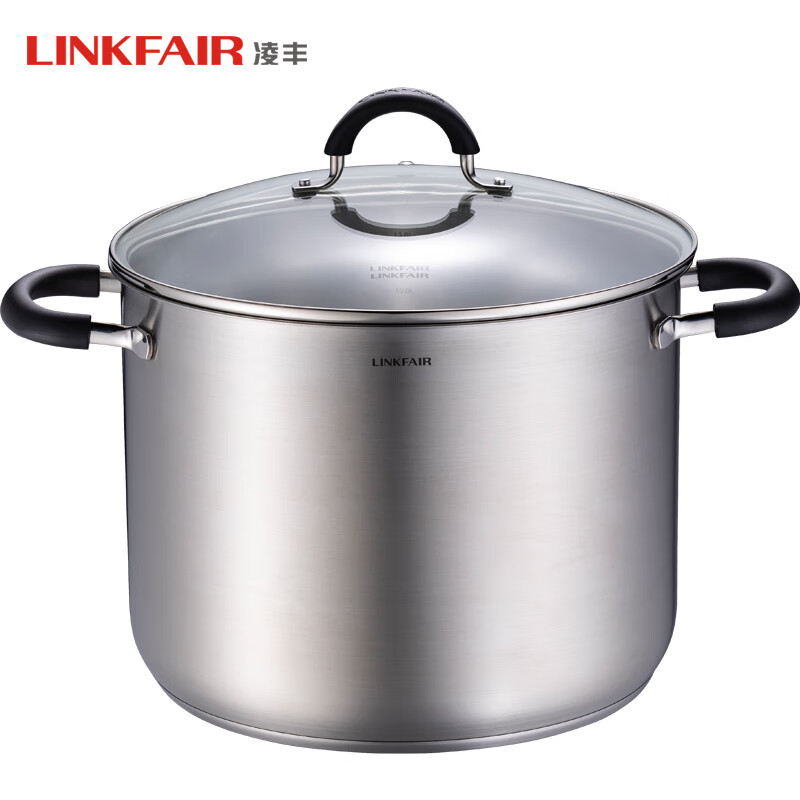 PLUS会员：LINKFAIR 凌丰 不锈钢汤锅 22cm 6L 44.39元（需凑单，共50.55元，双重优