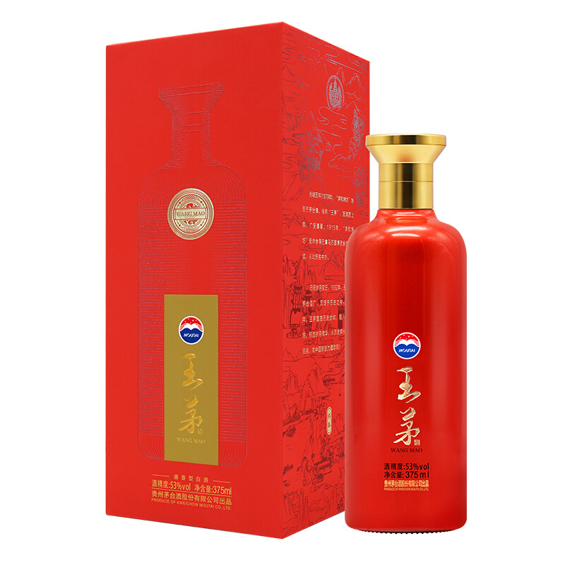 88VIP：茅台 MOUTAI 王茅系列 祥泰 红 53%vol 酱香型白酒 375ml 单瓶装 378.75元