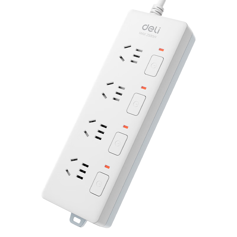 得力 27040-02 4位分控插排 2m 35.9元
