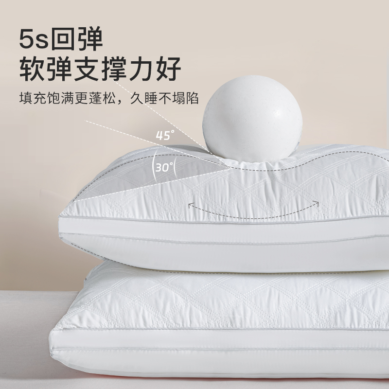 88VIP：CROWN 皇冠 3411 护颈椎助睡眠枕 A类抗菌枕一对装 21.76元