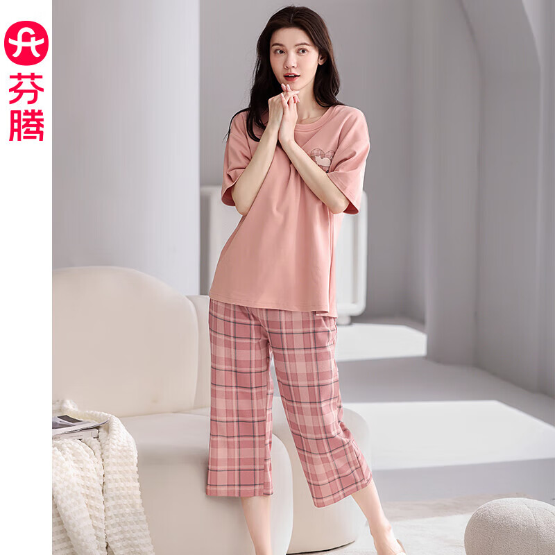 芬腾 睡衣女纯棉夏季睡衣 78.3元