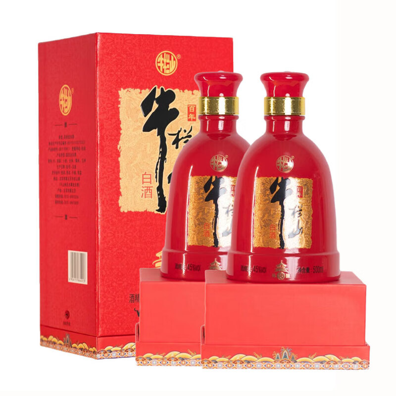 牛栏山 二锅头 45%vol 浓香型白酒 500mL*2瓶 陈酿15优级+礼袋 188元（需用券）