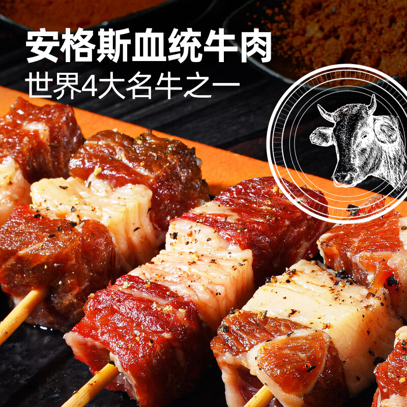 大希地 安格斯牛肉串200g 11.17元（需买6件，需用券）