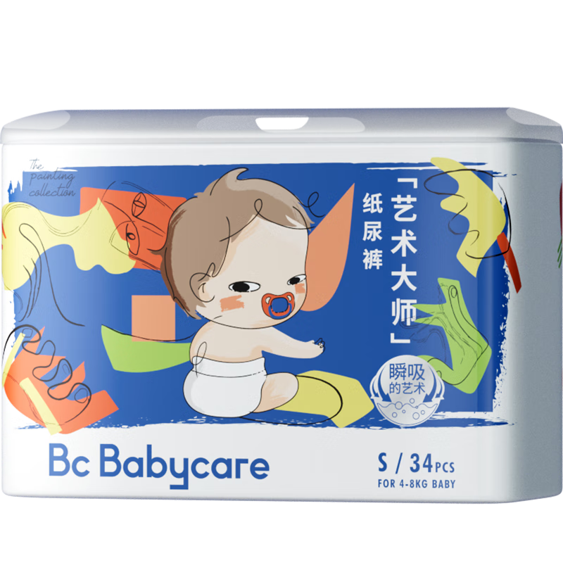 bc babycare 艺术大师纸尿裤透气薄四季S68片 236.4元（合59.1元/件）