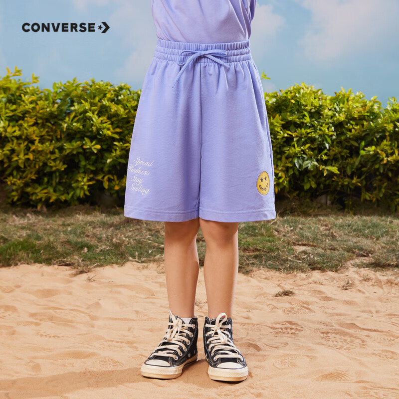 CONVERSE 匡威 儿童短裤CV2322154GS-001 兰花紫 110/53 79.5元（需用券）