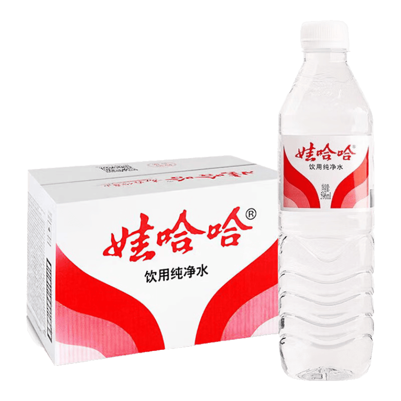 娃哈哈 饮用纯净水 596ml×24瓶 纸箱装 23.5元+运费3元