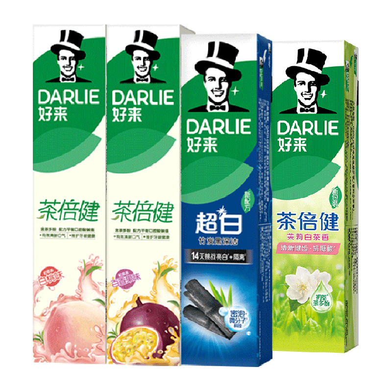 DARLIE 好来 原黑人)牙膏超白初萃茶600g套装亮齿去牙渍平衡酸碱 ￥25.17