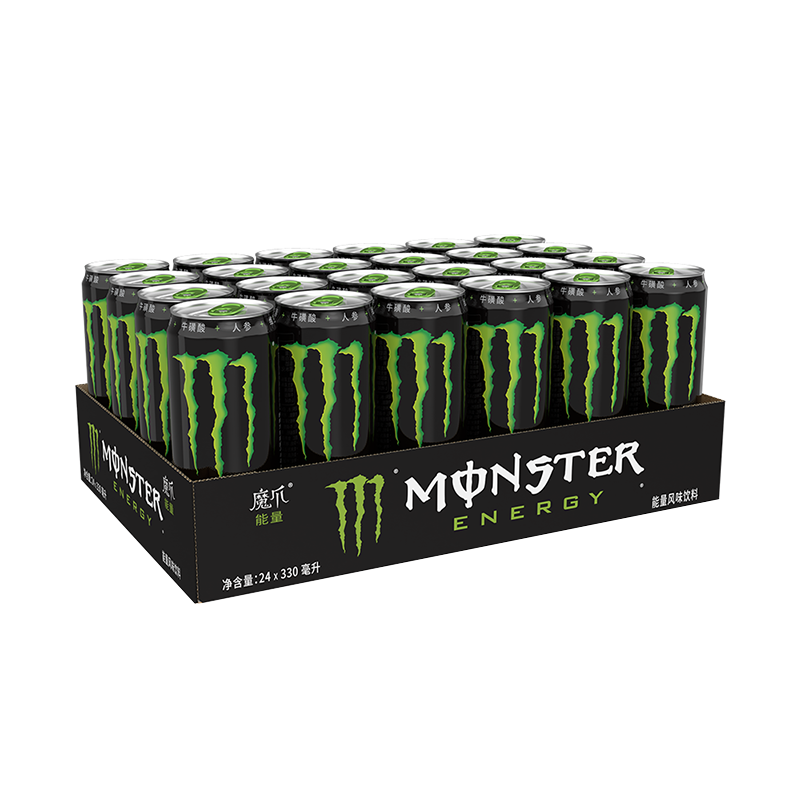 plus会员、首购：可口可乐（Coca-Cola）魔爪 Monster 原味 能量风味饮料 功能饮料 330ml*24罐 78.92元