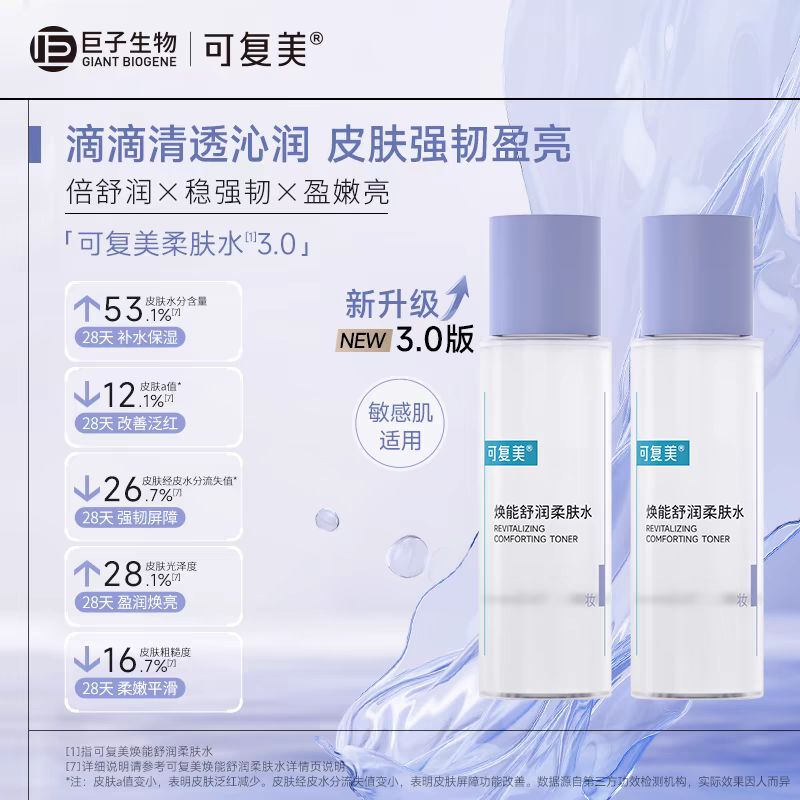 Comfy 可复美 柔肤水秋冬季补水保湿修护舒缓敏感爽肤水50mL/2瓶t 24.9元（需用