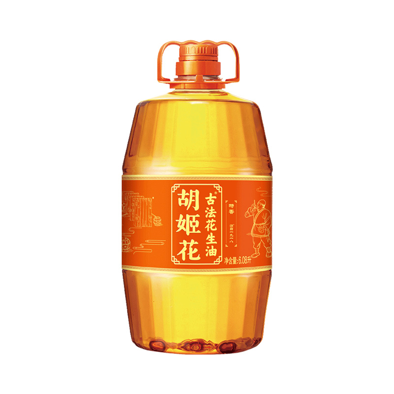 88VIP：胡姬花 古法古法花生油6.08L*1桶压榨 家用食用油实惠装 142.41元