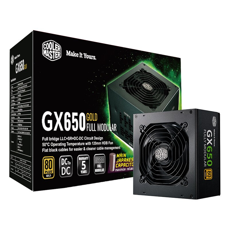 酷冷至尊 COOLERMASTER 酷冷至尊 80plus金牌认证 全模组ATX电源 650W 419元