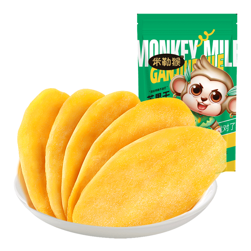 需首单：米勒猴芒果干 泰国风味 果脯蜜饯 1袋 厚切大片 8.9元