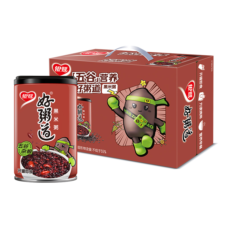 银鹭 好粥道黑米粥 280g*12罐 36.9元