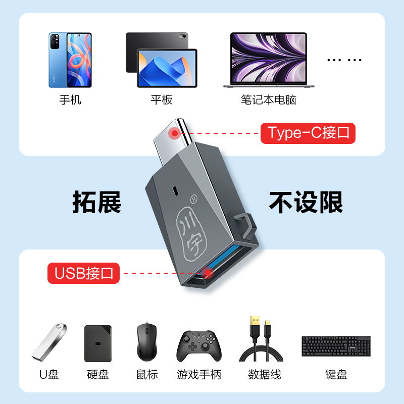 kawau 川宇 L211W USB转Type-C接口转换器 USB3.0 2.9元包邮（需用券）