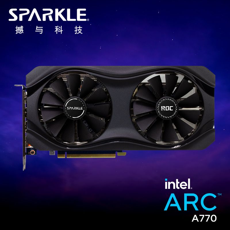 SPARKLE 大鹏系列游戏显卡 Intel Arc A770 ROC 黑色16GD6 1574元