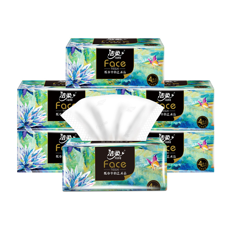 洁柔 油画系列 抽纸4层80抽*10包 19.9元