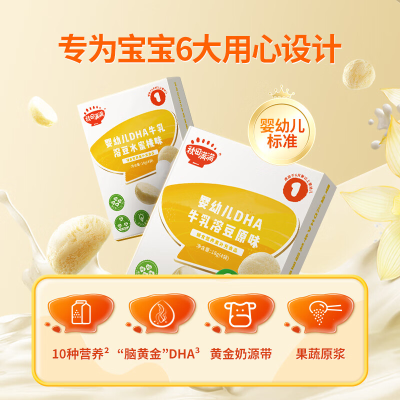 秋田满满 婴儿酸奶溶豆 18g 10.83元（需买3件，需用券）
