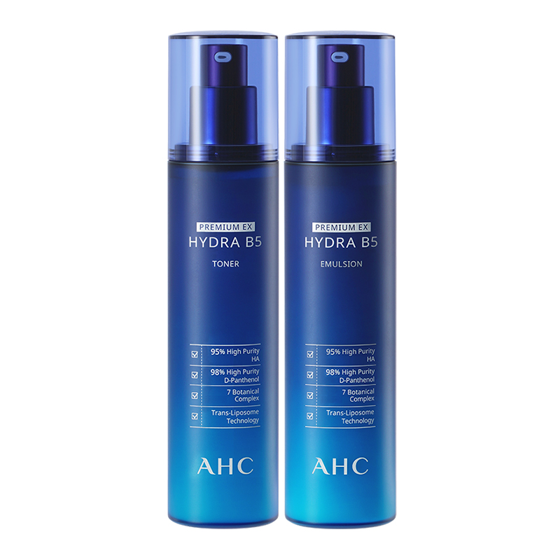 AHC 官方旗舰店B5玻尿酸水乳套装深补水保湿温和舒缓不干护肤正品 135元（需