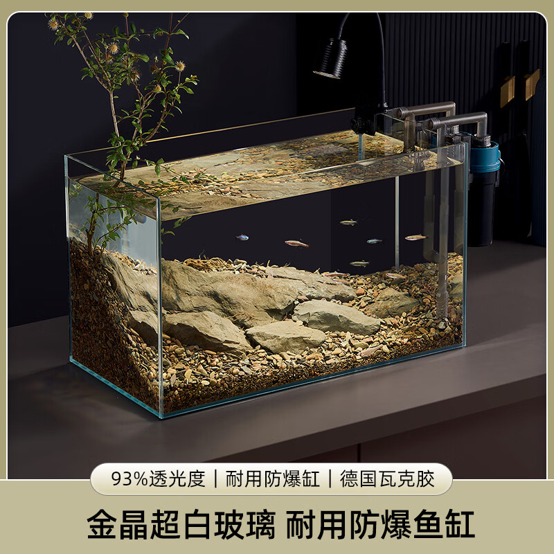 CHANGRUI 长锐 金晶超白玻璃鱼缸乌龟缸裸缸 40x23x25cm 69元（需用券）