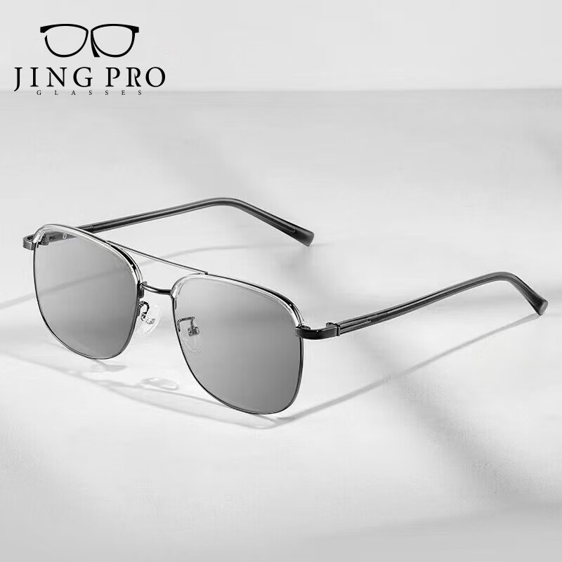 JingPro 镜邦 1.60较薄防蓝光变色镜片（含散光）+时尚男女钛架/合金/TR镜框多