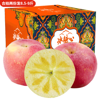 阿克苏苹果 含箱约5斤装特大果 果径80-90mm 水果礼盒 ￥22.4