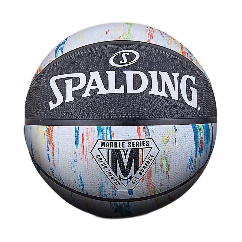 斯伯丁 SPALDING 大理石印花系列 橡胶篮球 84-404Y 黑白 7号/标准 91元（需用券