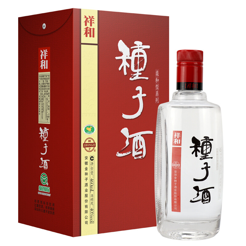 金种子 祥和种子酒 40%vol 浓香型 460ml*4瓶 80元