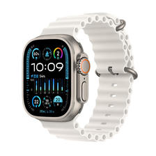 Plus会员：Apple Watch Ultra2 智能手表49毫米 钛金属表壳白色海洋表带 蜂窝款 557