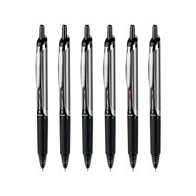 PILOT 百乐 BXRT-V5 按动中性笔 黑色 0.5mm 6支装 79.92元