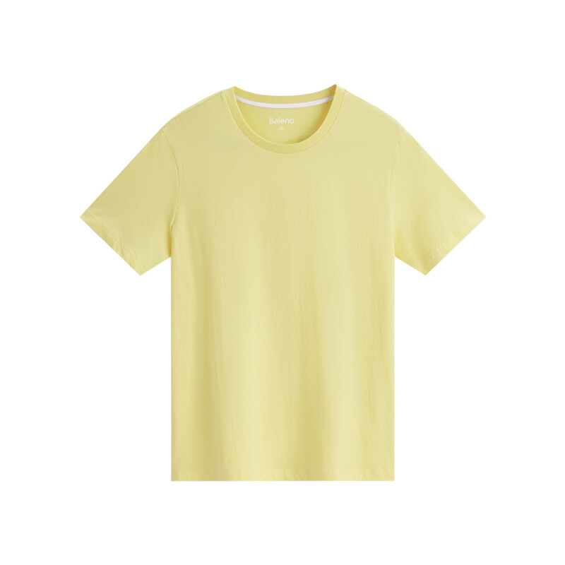 Baleno 班尼路 男女款圆领短袖T恤 88902284 粉柠檬黄 XL 28.41元