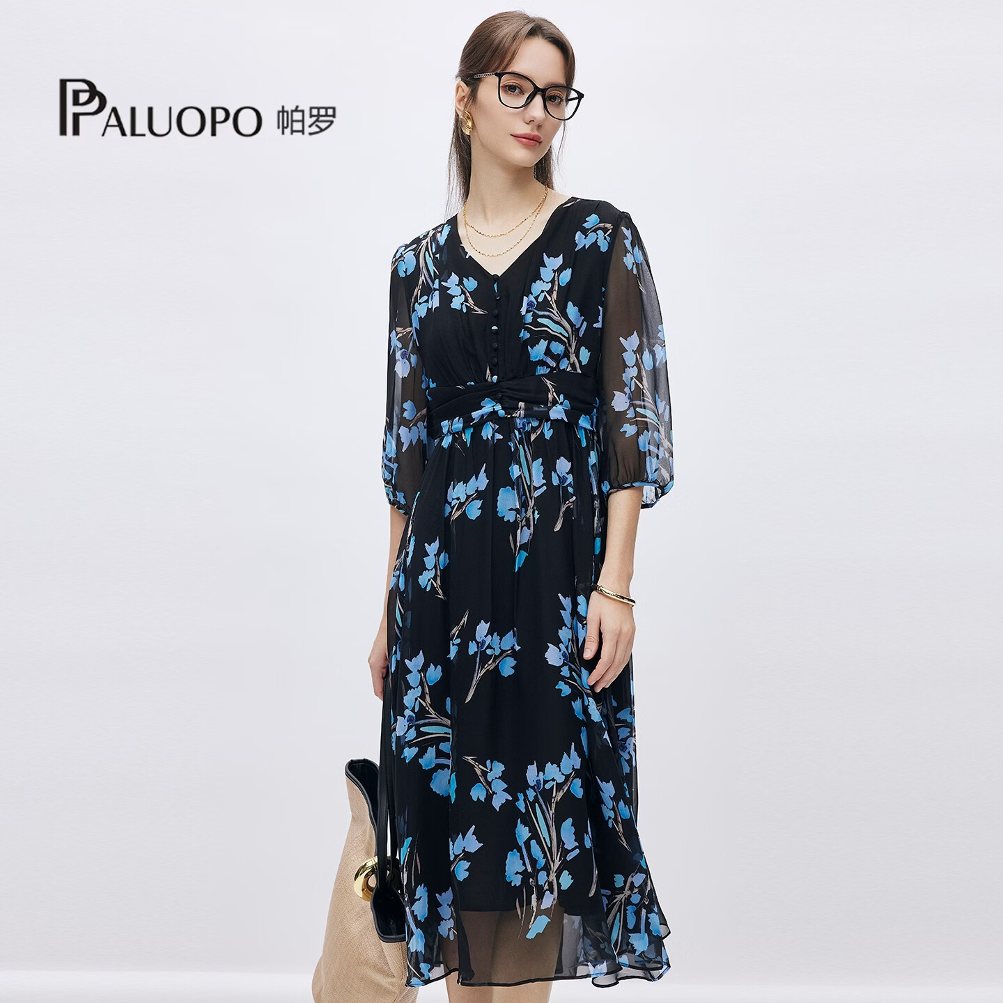 帕罗 真丝 女士连衣裙 439.1元（需用券）