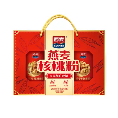 西麦 燕麦核桃粉未添加蔗糖礼盒1kg 35.4元（需领券）