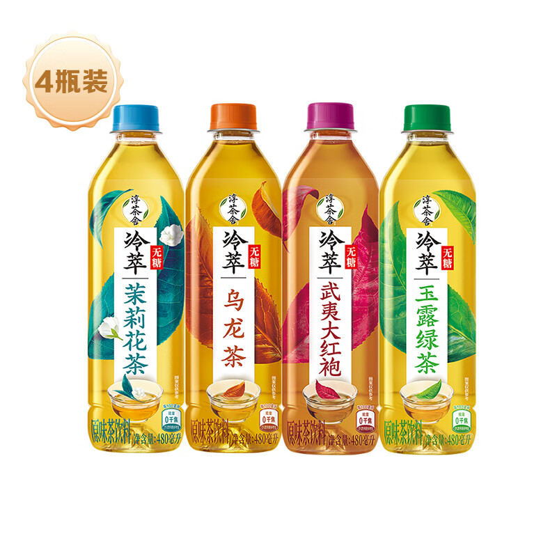 PLUS会员、需首购：可口可乐 淳茶舍铁观音乌龙玉露 480ml*4瓶装 8.74元包邮（