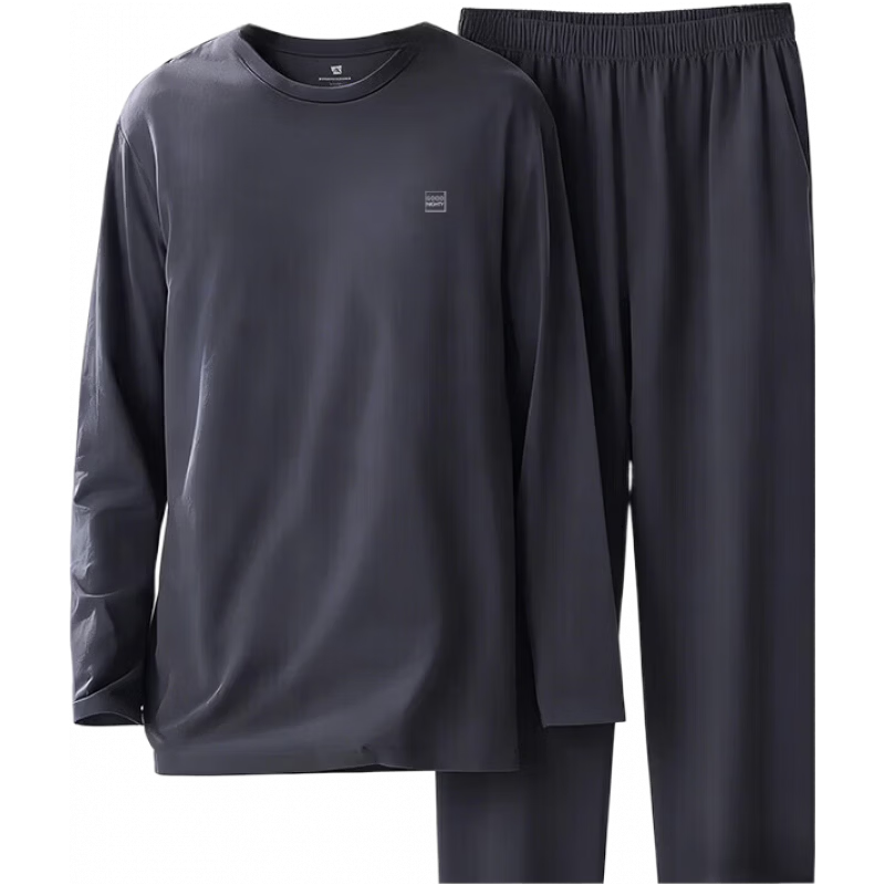 俞兆林 100%纯棉 男士睡衣套装 NSWJH-深灰色 XL 120-140斤 44.5元