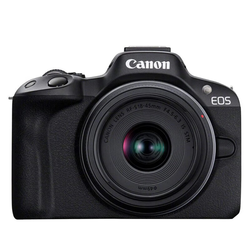 Canon 佳能 R50+RF-S18-45mm 旅行家用vlog视频 微单数码相机 黑色 4934.05元