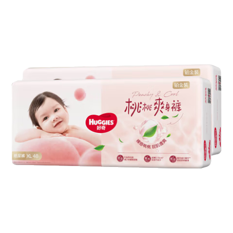 HUGGIES 好奇 小桃裤 XL码 纸尿裤 96片 108.8元（需凑单）
