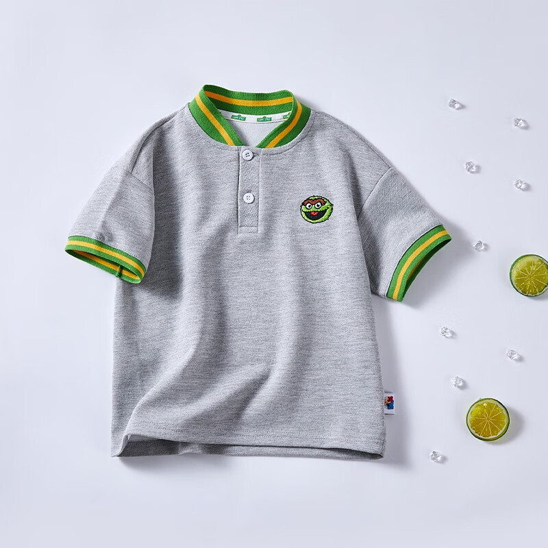 PLUS会员：芝麻街 儿童夏季短袖polo衫 *2件 26.1元（合13.05元/件）包邮