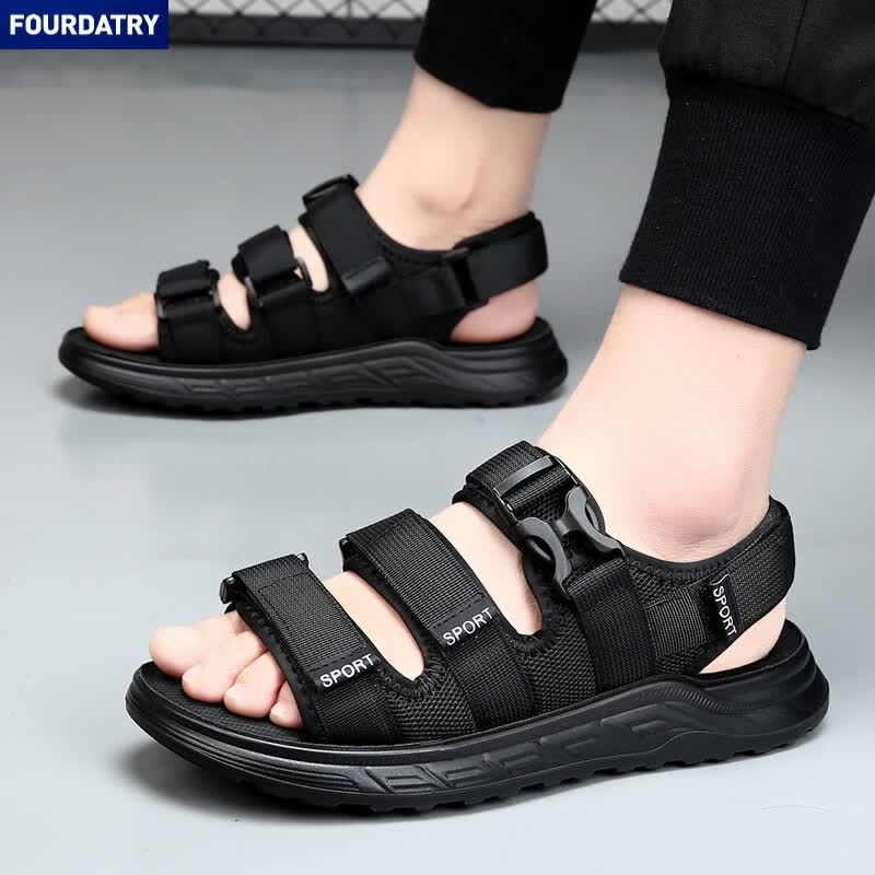 FOURDATRY 休闲运动防滑软底男款凉鞋潮男 102.93元