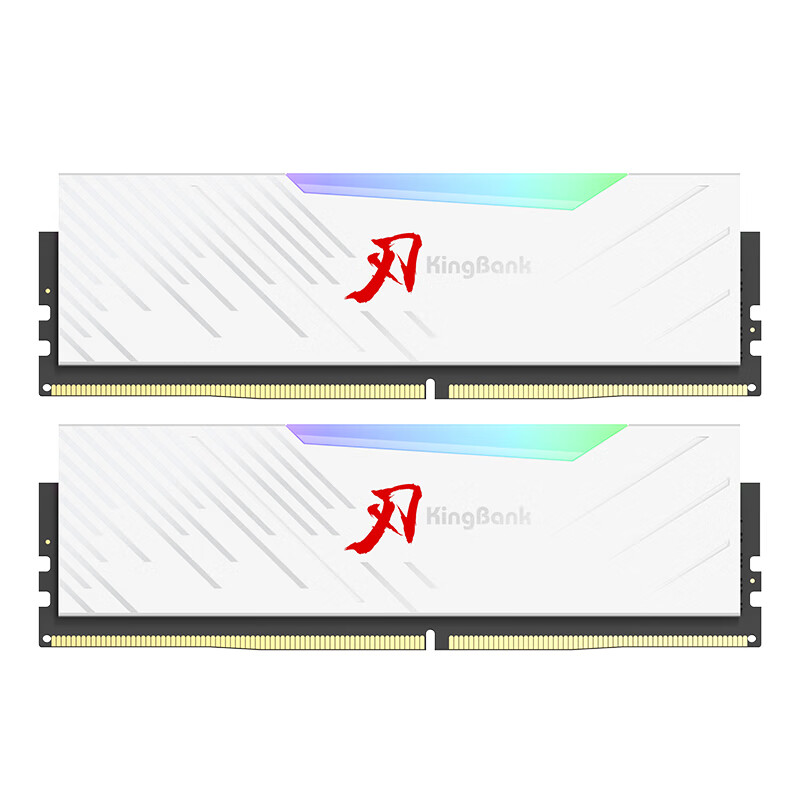 KINGBANK 金百达 白刃 DDR4 3600MHz RGB 台式机内存 灯条 白色 32GB 16GBx2 C18 526.26元