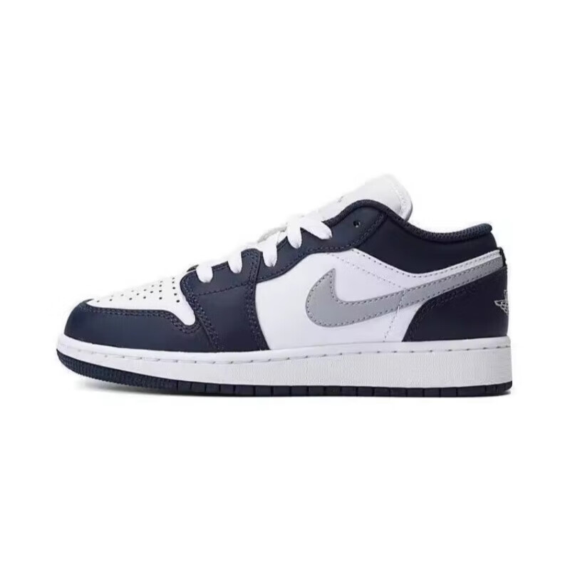 NIKE 耐克 大童鞋GS女鞋2024AIR JORDAN 1 LOW休闲耐磨篮球鞋553560-141 38.5 373.97元