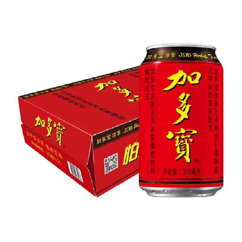 加多宝 凉茶茶饮料整箱 310ml×24罐 ￥48.35