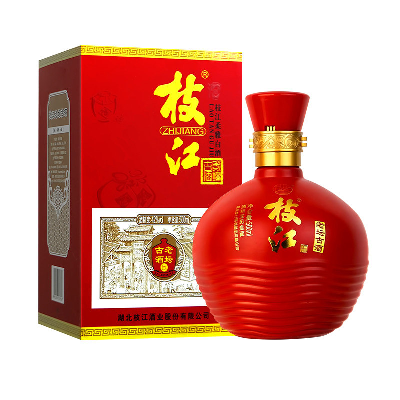 枝江 老坛古酒500ml*1瓶柔雅浓香风味纯粮食送礼白酒 198元