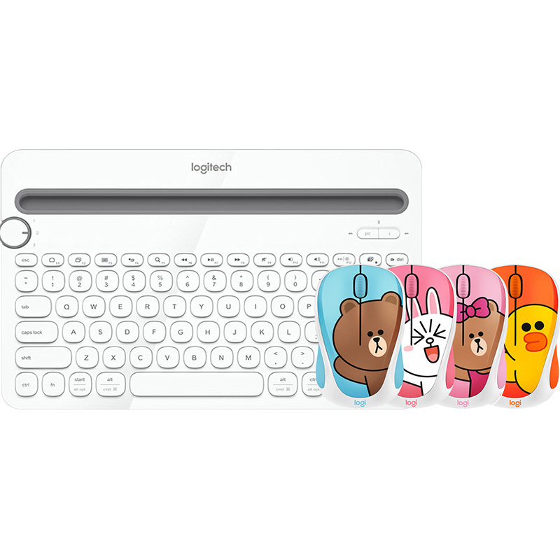 双11预售： Logitech 罗技 K480 便携式蓝牙键盘 + LINE FRIENDS 无线鼠标 199元包邮