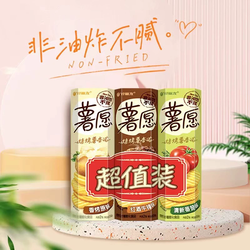 Orion 好丽友 薯愿薯片 104g*6盒 混合装 原味+番茄+牛排 ￥24.9