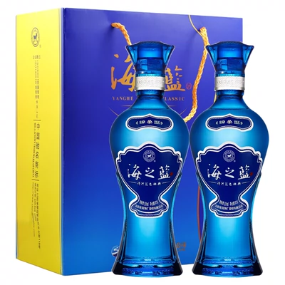 88VIP：YANGHE 洋河 蓝色经典海之蓝 52﹪Vol 浓香型白酒 375ml*2瓶 214.7元